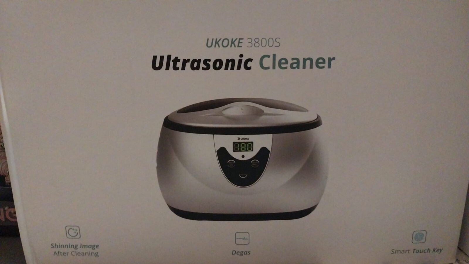 UKOKE 3800S, Professional Jewelry Timer, Portable Household Ultrasonic