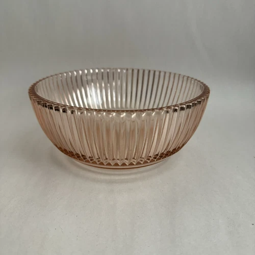 Anchor Hocking Pink Queen Anne Depression Glass Bowl Serving 6” X 2-3/4”