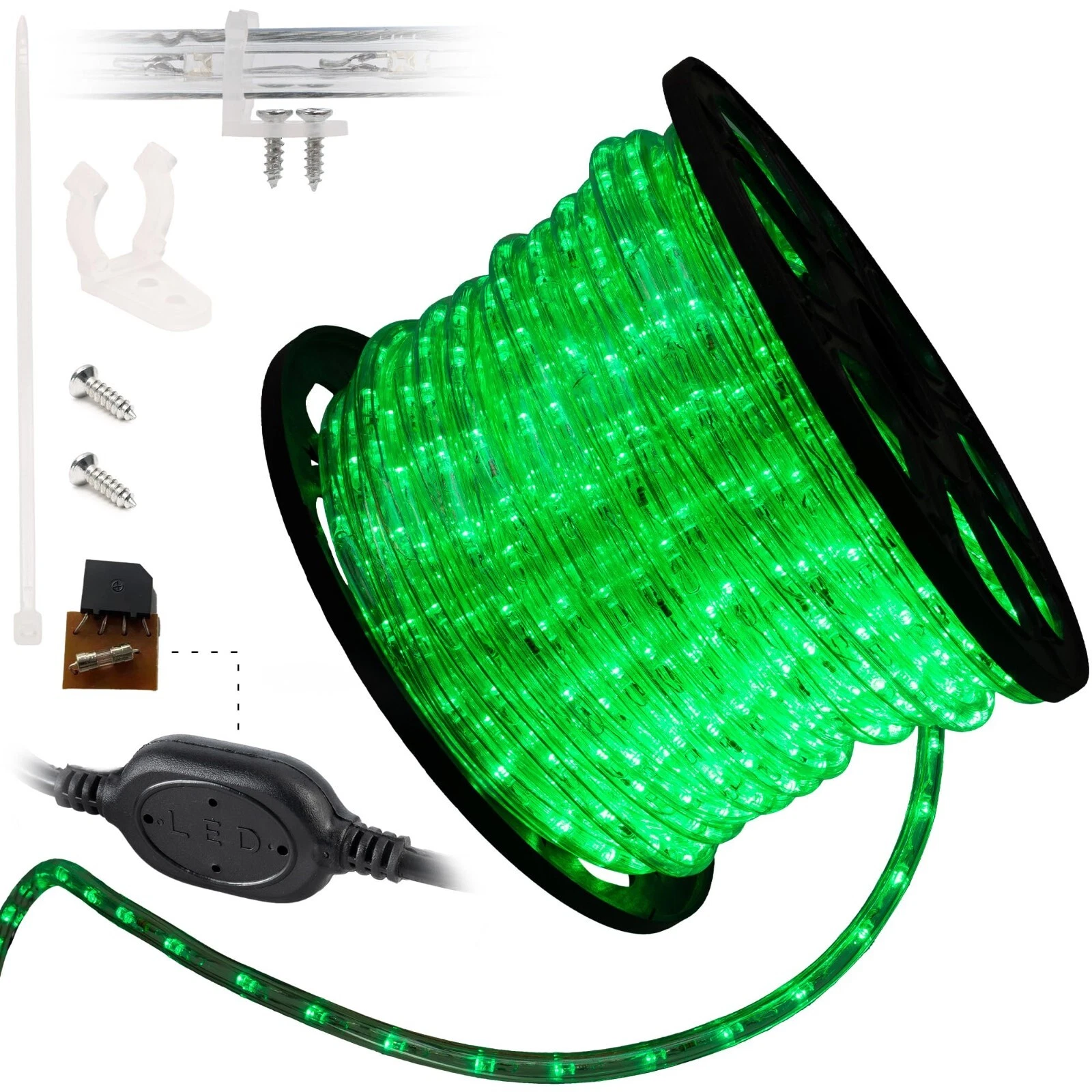Green Flexible LED Rope Light Accent Indoor Outdoor Tree- 10/20/25/50/100/150FT