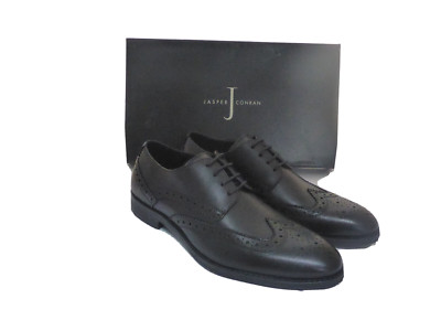 Jasper Conran Lucius Brogue Schnürschuhe Schwarz Leder Smart Herren Gr. 7 Eur 41