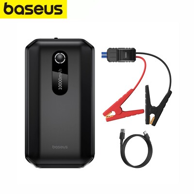 Baseus 10000mAh Powerbank USB-C Ladegerät 12V Akku Krokodilklemmen