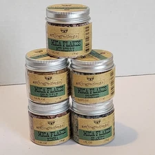 Prima Marketing Finnabair Art Ingredients Mica Flakes Mulberry, gold leaf 5 Jars