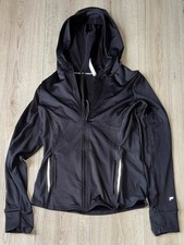 Fabletics Black Hooded Zip-Up sweatshirt jacket
