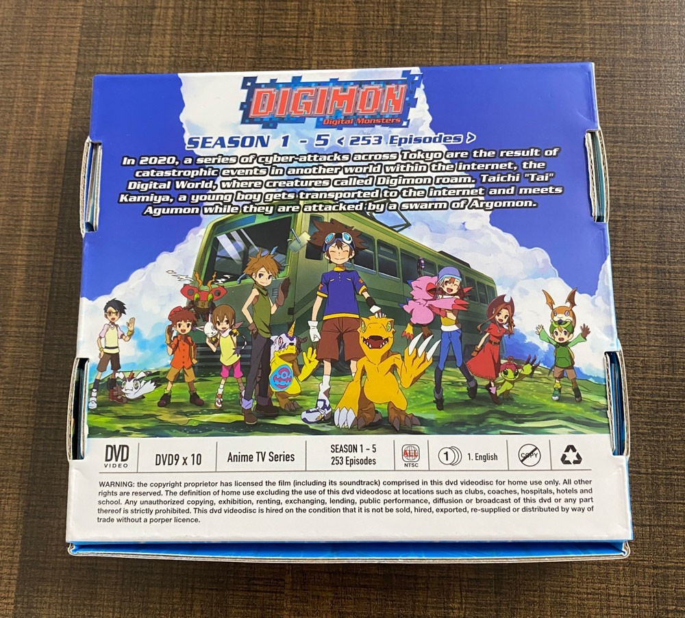 DVD~ANIME DIGIMON SEASON 1-5 VOL.1-253 END ENGLISH DUBBED REGION