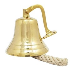 Brass Ship Bell Antique Style Wall Mount Nautical Doorbell Handmade Decor