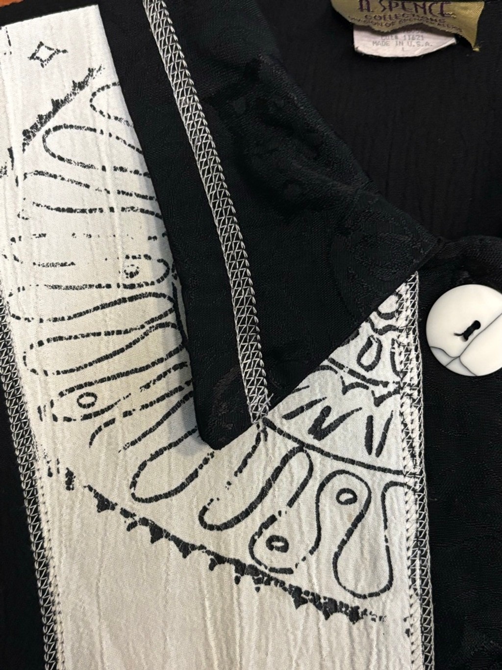 A. Spence Collections Patchwork Button Down Blous… - image 6