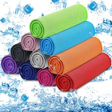 MENOLY 10 Pack Cooling Towels, Cooling Towels for Neck and Face, Sweat Microf...