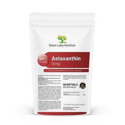 Astaxanthin 12 mg Kapseln   Starkes Antioxidans für Haut, Augen & Zellschutz