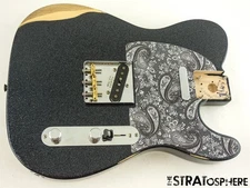 Fender Brad Paisley Road Worn Tele, LOADED BODY Telecaster, Black Sparkle