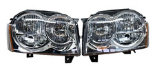 Fit 2005-2007 Jeep Grand Cherokee Set Pair Headlight Halogen Aftermarket Newa