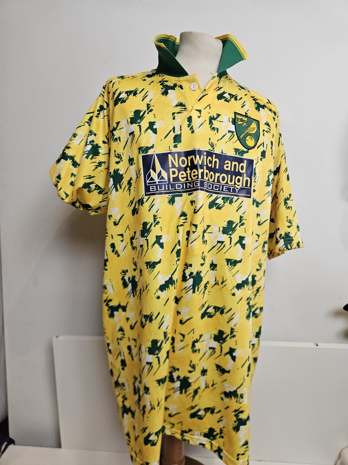 Norwich City Football Shirt Errea UEFA Cup Run 1993 Retro 100% Polyester UK XXL image 7