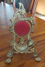 Vintage Gold Plated Display Stand for Miniature Photo, Keepsake, etc.