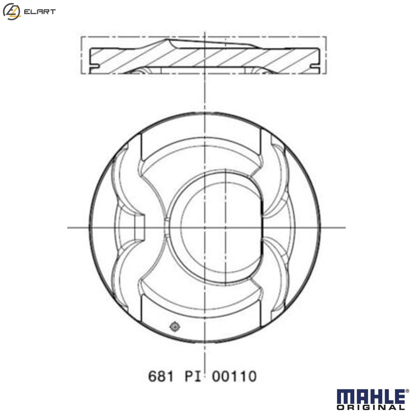 PISTON 681 PI 00110 000 FOR G4FD 1.6L 4cyl
