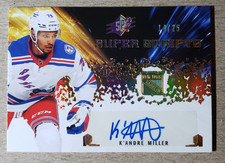 2021-22 SPx Super Scripts K'Andre Miller Auto /25 New York Rangers Autograph