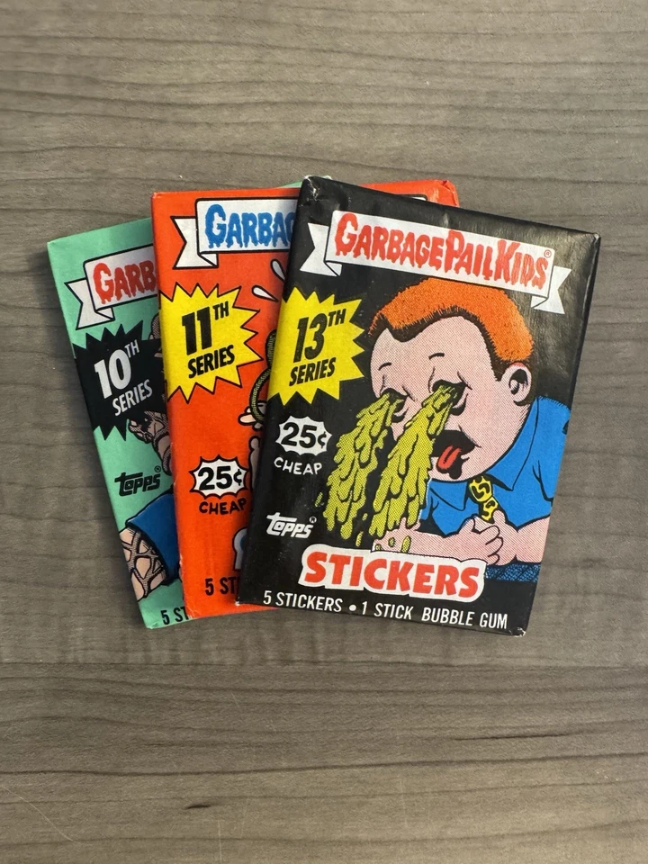 Garbage Pail Kids 10th 11th 13th Series Sealed Wax Packs Lot 3 Topps 1987-88 - Image 3 of 3