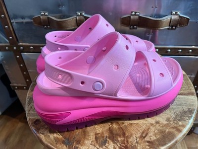 Unisex Crocs Mega Crush W 9 M 7 Pink High Platform Sandals