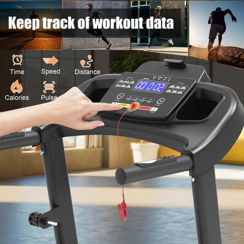 Cinta de correr plegable de 2,5 HP para el hogar con cinta de correr eléctrica inclinada para correr Foto 4 de 4