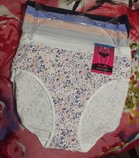 5 NEW MAIDENFORM PL4002 MESH WAIST COTTON HIPSTER PANTIES S/5