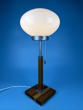 Tischlampe Ikea Läreda Opalglas/Eichenholz￼Schreibtisch-Lampe 1990er vintage