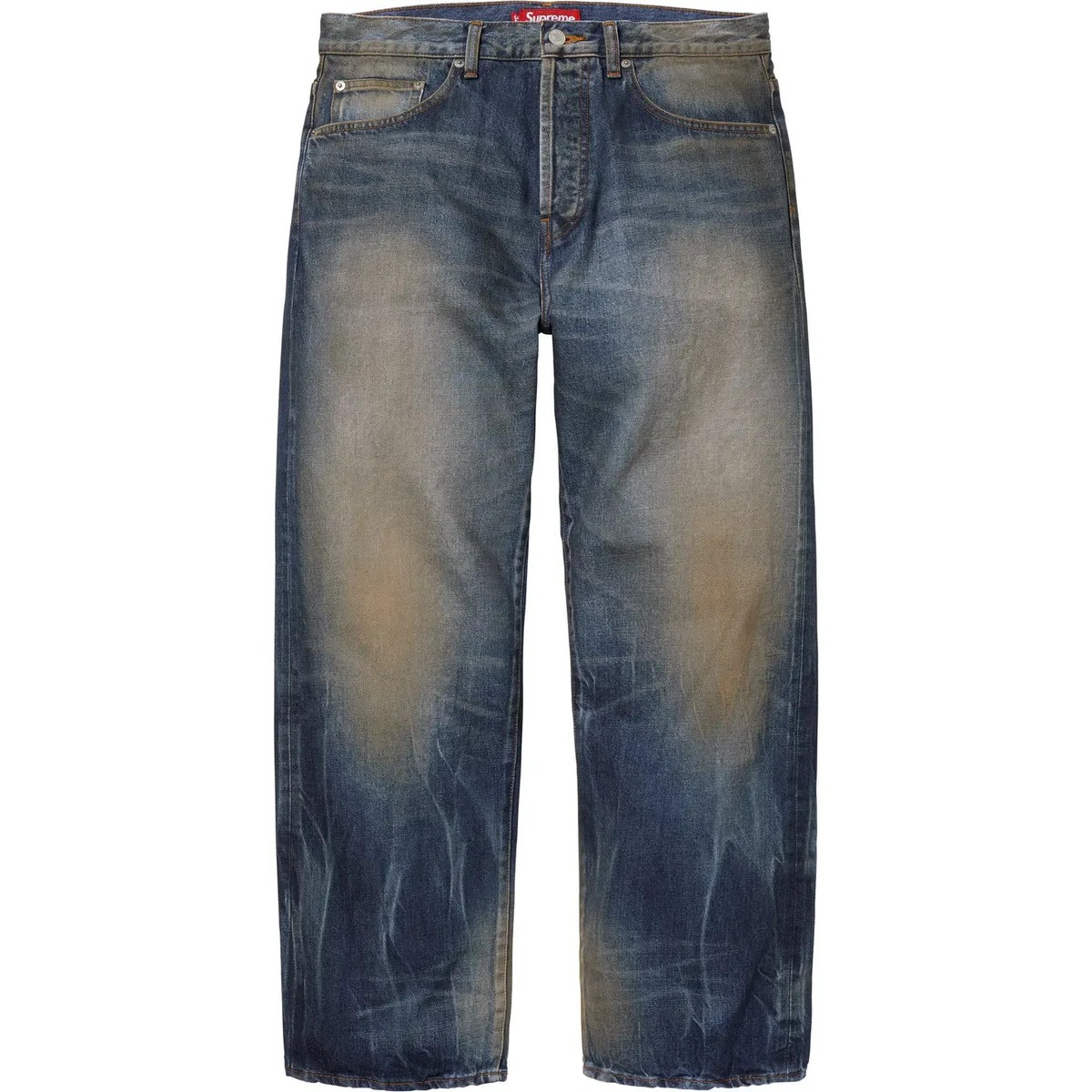 Supreme Distressed Loose Fit Selvedge Jean (26SS) Washed Indigo | eBay