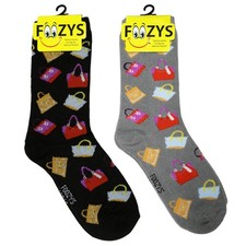 Foozys Women s Crew Socks Handbags Fun Cool Style And Novelty Multicolor