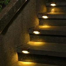 "Luces LED Impermeables Para Escaleras Escalones Y Vallas Exteriores 12 Unidades