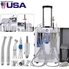 Portable Dental Delivery Unit+Curing Light+Ultrasonic Scaler/Handpiece Kit 4Hole