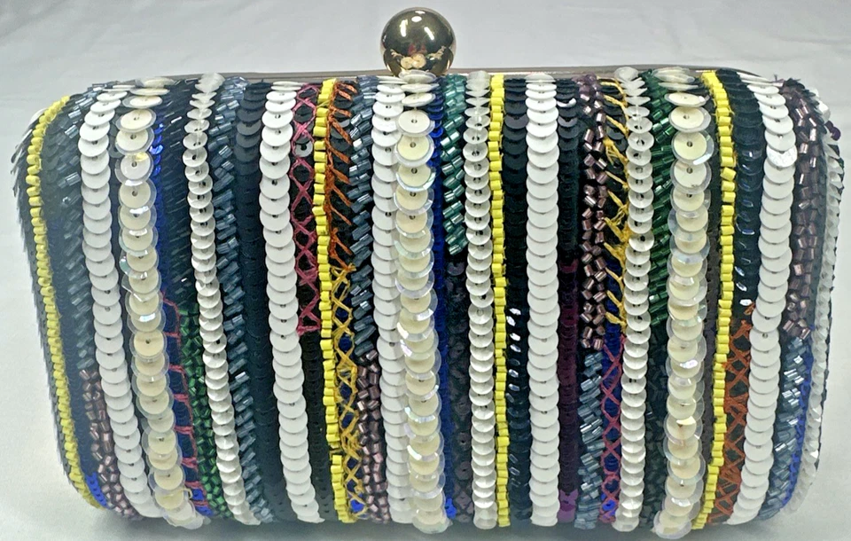 J. Bolso Bandolera Crew Para Mujer K6369 Color Arco Iris Lentejuelas Nuevo con Etiquetas Boda