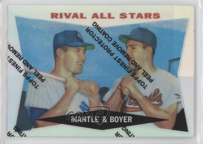 1997 Topps Reprints Finest Refractor Mickey Mantle Ken Boyer (1960 Topps) 0e5c