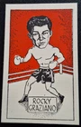 RARE 1949 D CUMMINGS & SON- FAMOUS FIGHTERS  ROCKY GRAZIANO  SWOP CARD - EX