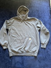 Carhartt Rain Defender Men's M Gray Loose Fit Pullover Hoodie Drawstring Pockets