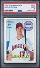 2018 Topps Heritage #600 Shohei Ohtani RC Rookie PSA 9 MINT Los Angeles Angels