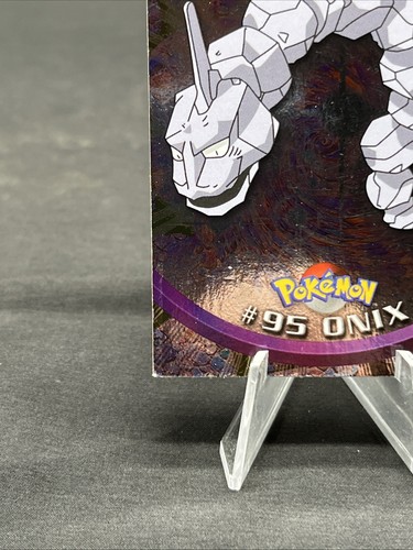 2000 Topps Pokemon Tv Animation Edition Foil Card #95 Onix Blue Label NM - Picture 7 of 7