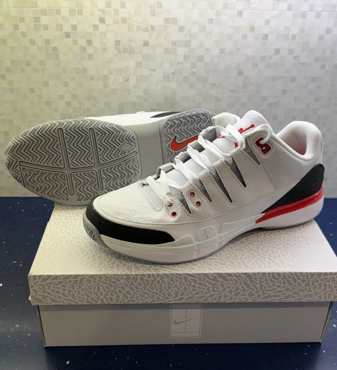 Preços baixos em Nike Zoom Vapor Tour AJ3 Fire Red | eBay