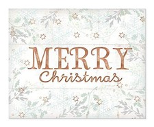 Merry Christmas Rustic Wood Wall Sign 12x15