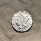 1890 S US Morgan Silver Dollar $1 AU (Cleaned)