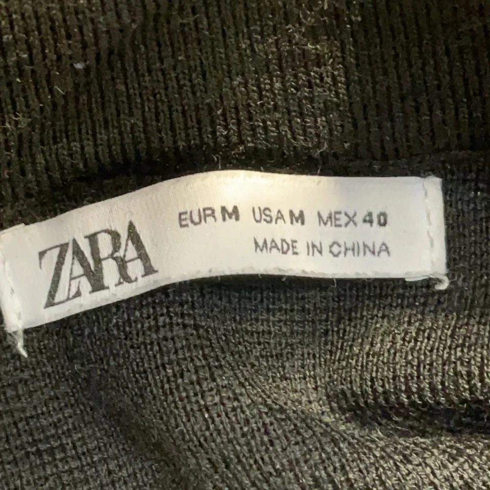 Zara, pull à col roulé, taille : 40, noir, acrylique/laine, unicolore, femme ... - Photo 3/4