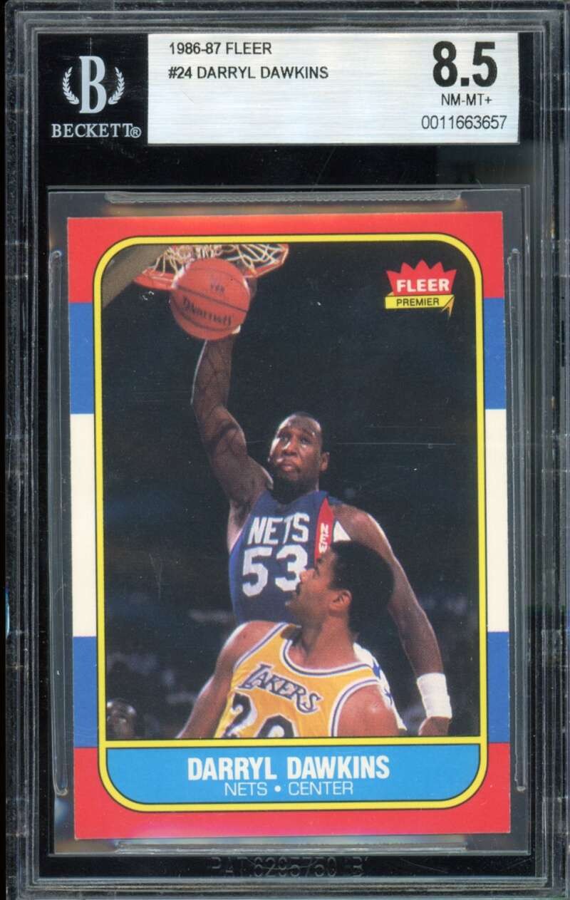 Darryl Dawkins Card 1986-87 Fleer #24 BGS 8.5