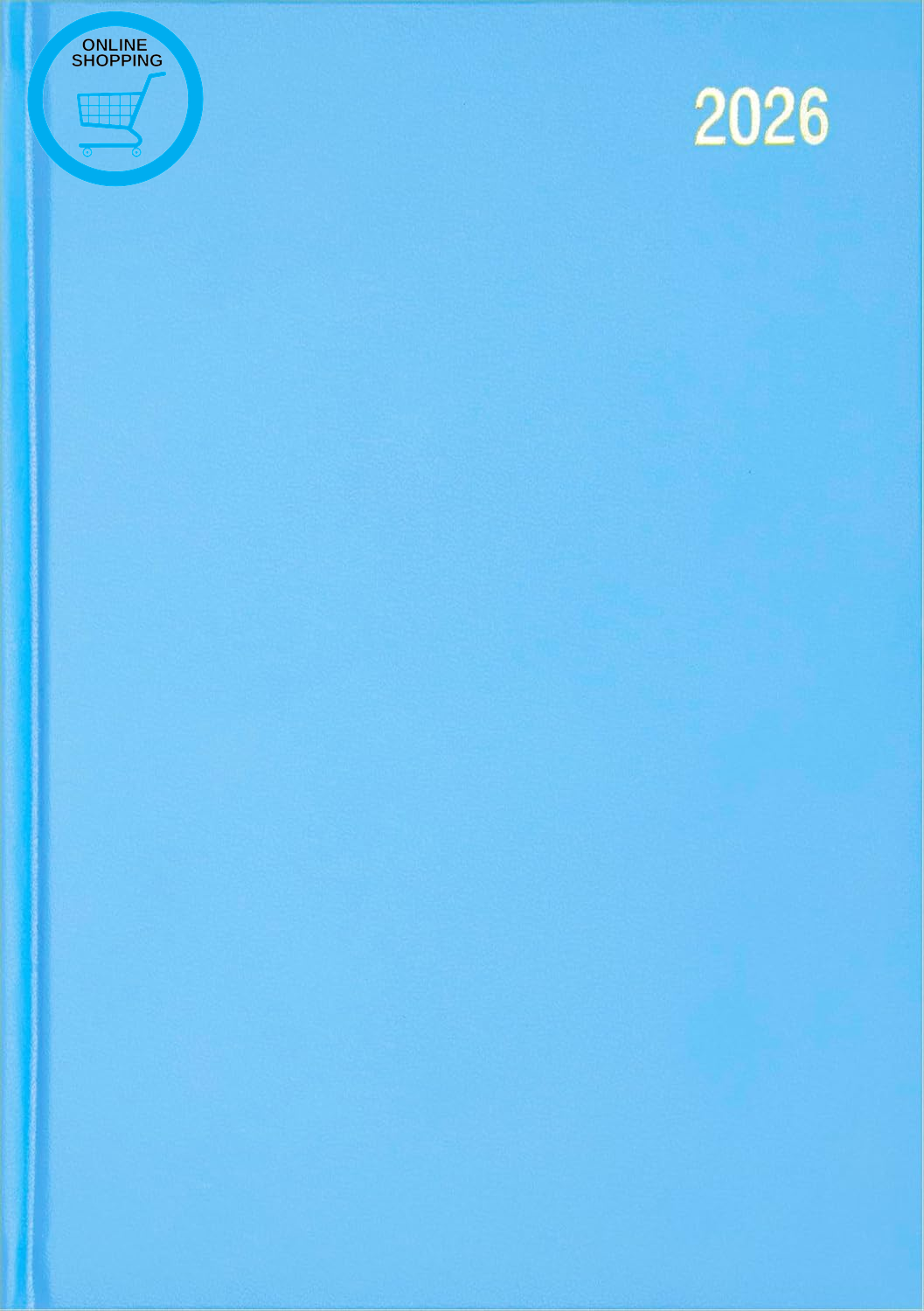 2026 A4 Page a Day Diary Planner Daily Organiser - Sky Blue
