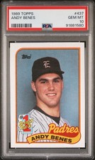 1989 Topps #437 Andes Benes RC PSA 10 GEM MINT