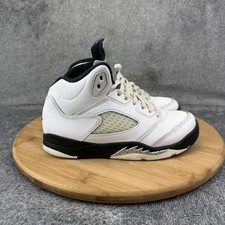 Jordan Air Jordan 5 Retro Shoes Boys Size 2 White Black Basketball 440889-110