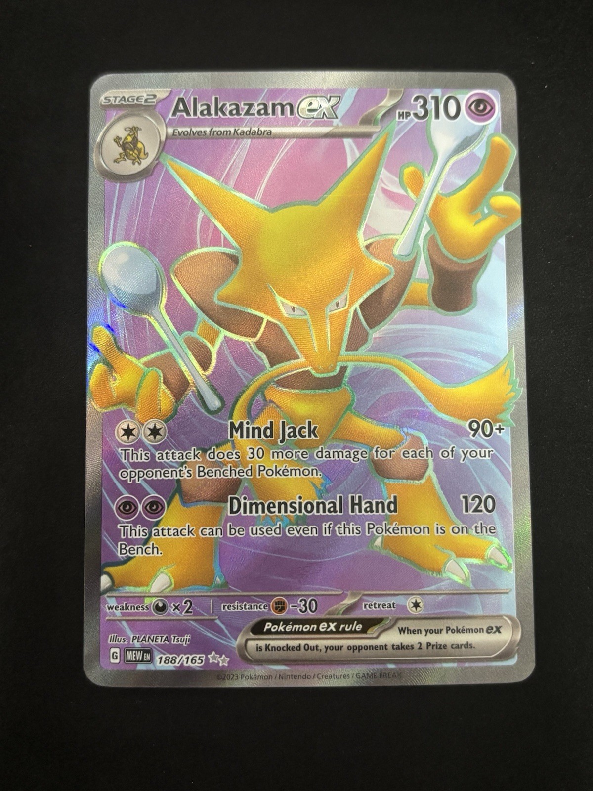 Alakazam ex 188/165 Sv: Scarlet & Violet 151 Holo Pokémon TCG - NM