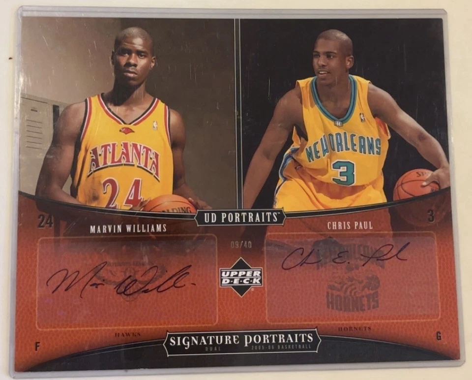 CHRIS PAUL 2005 UD FIRMA RETRATOS NOVATO DOBLE AUTOMÁTICO 8 X 10 SSP/40 WILLIAMS Foto 2 de 3