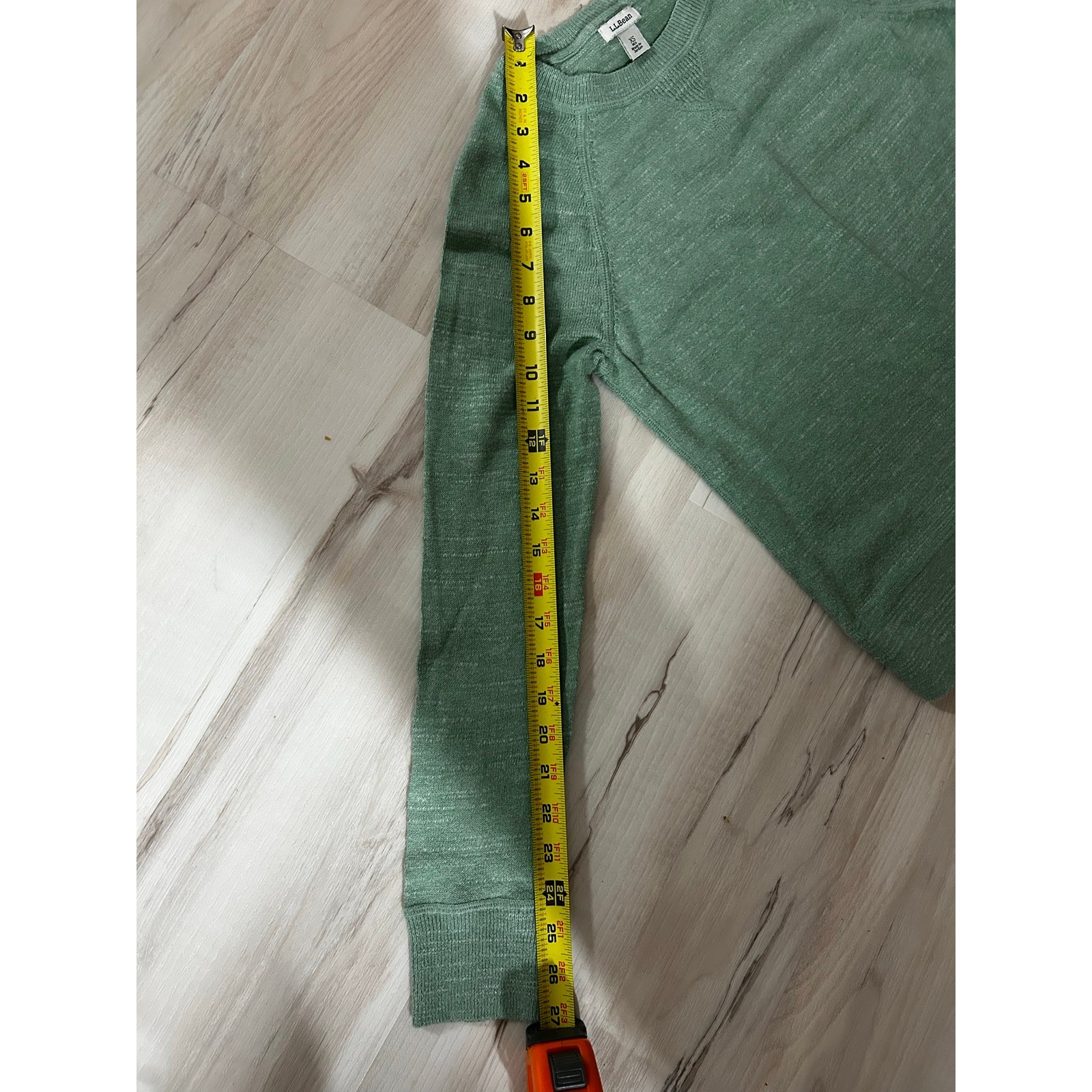 L.L.Bean Women’s XS Sage Green Crewneck Raglan Pullover Knit Sweater Long Sleeve thumbnail 5