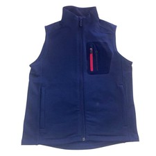 Vineyard Vines Boys Size S 8/10 Performance Walker Full Zip Vest Navy Blue NEW
