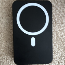 MagSafe-Style Magnetic Qi Wireless Charger Pad, Black w/ 0.7ft Cable