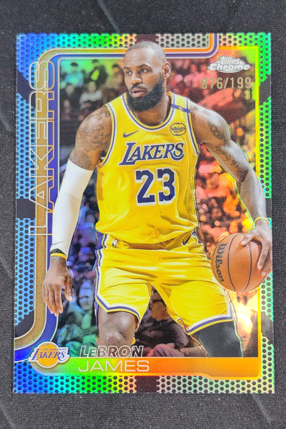 2025-26 Topps Chrome Lebron James #127 Refractors Aqua Basketball /199