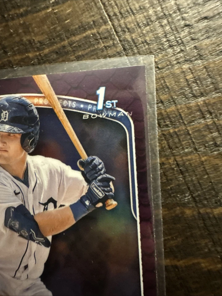 Bowman Chrome Kevin McGonigle 2025 primer refractor reptiliano púrpura leer Foto 2 de 4