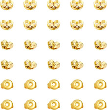 30Pcs Earring Backs for Studs, 18K Gold Butterfly Shape Ear Backings Replacement