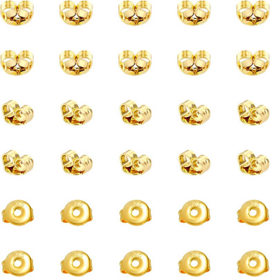 30Pcs Earring Backs for Studs, 18K Gold Butterfly Shape Ear Backings Replacement